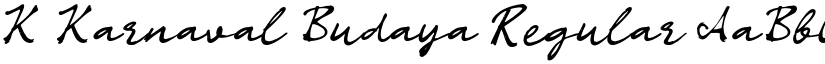 K Karnaval Budaya Regular font