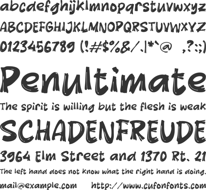 K Kagum font preview