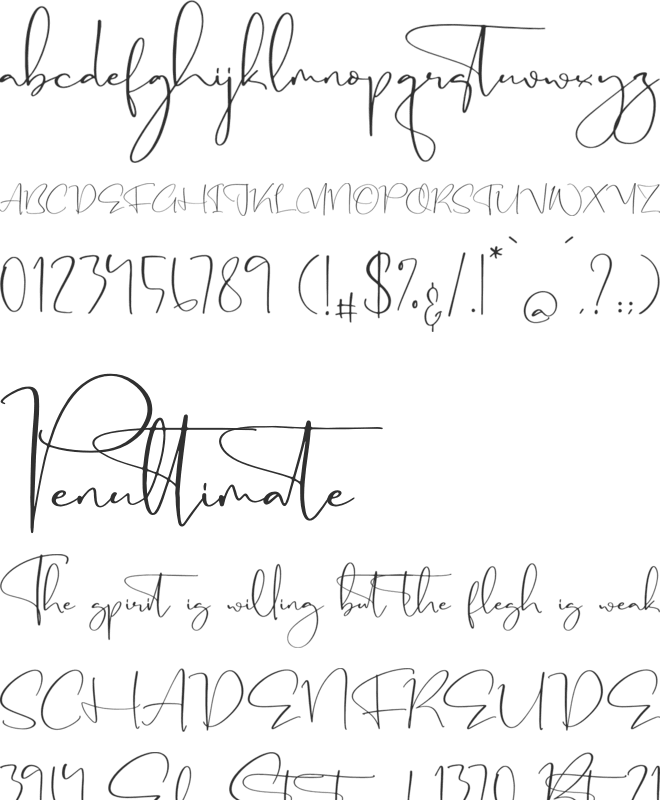 Maritgode font preview