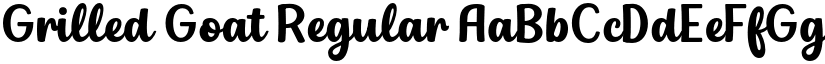 Grilled Goat Regular font
