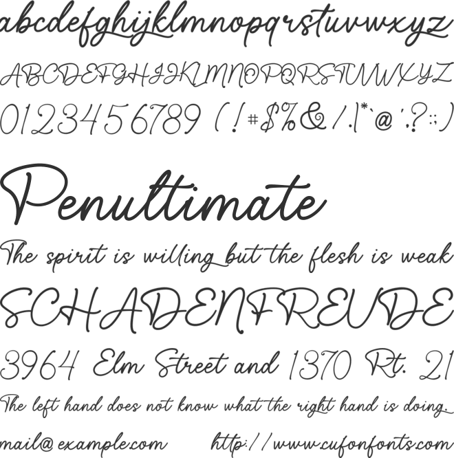 Anilla Roeslan font preview