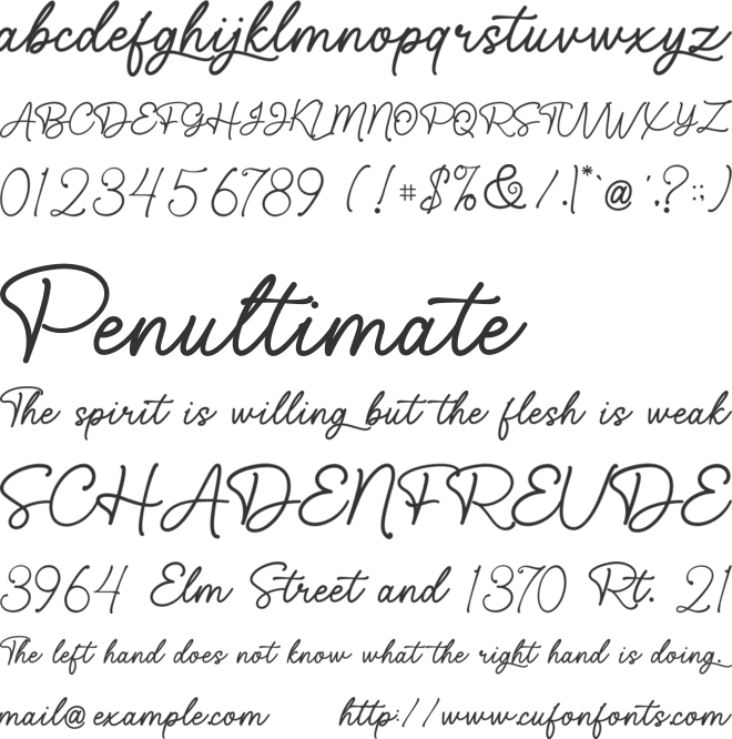 Anilla Roeslan font preview