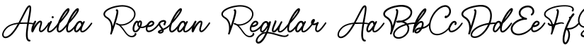 Anilla Roeslan Regular font