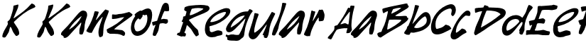 K Kanzof Regular font