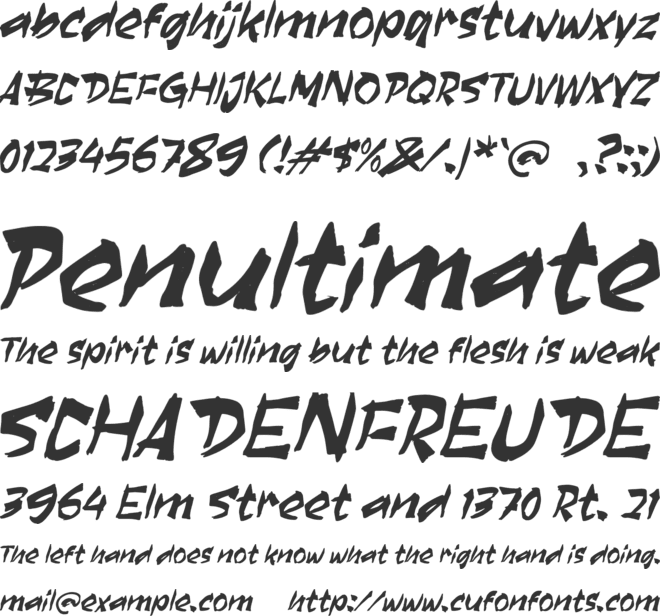 K Kogoro font preview