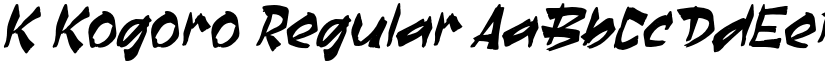 K Kogoro Regular font