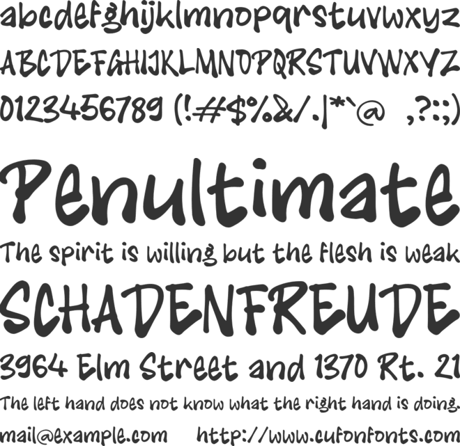 K Komen Bagus font preview