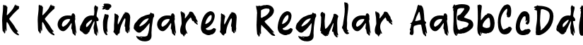 K Kadingaren Regular font