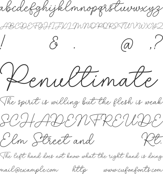 Beauty Hearty font preview