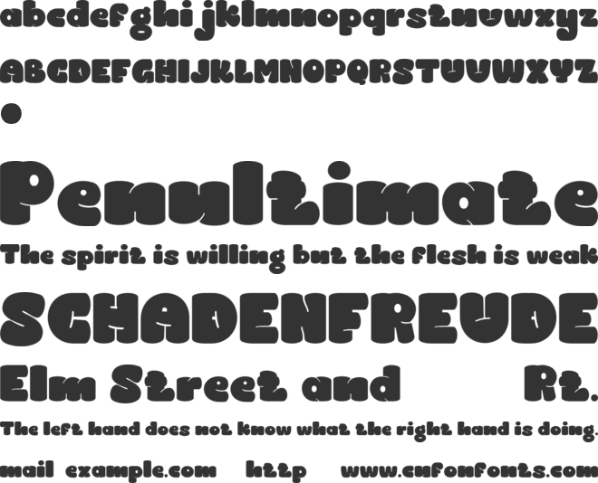 GREEN OCHA font preview