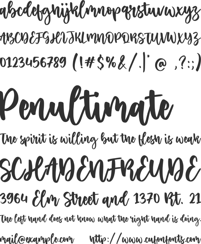 Butter Pican font preview
