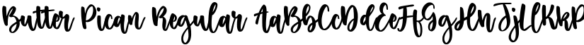 Butter Pican Regular font