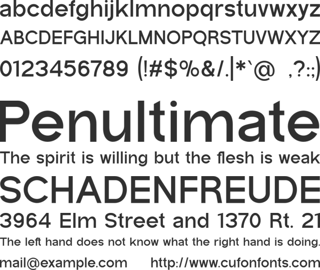 HECTURES font preview