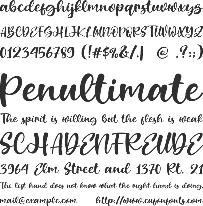 Mother Services font preview