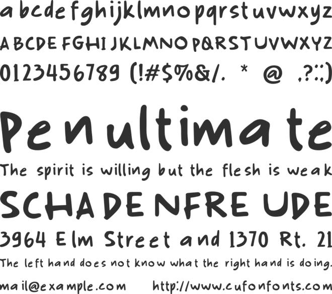 Tomato Belly font preview