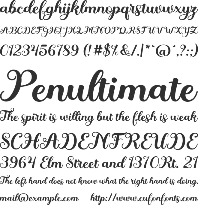 Costa Smeralda font preview