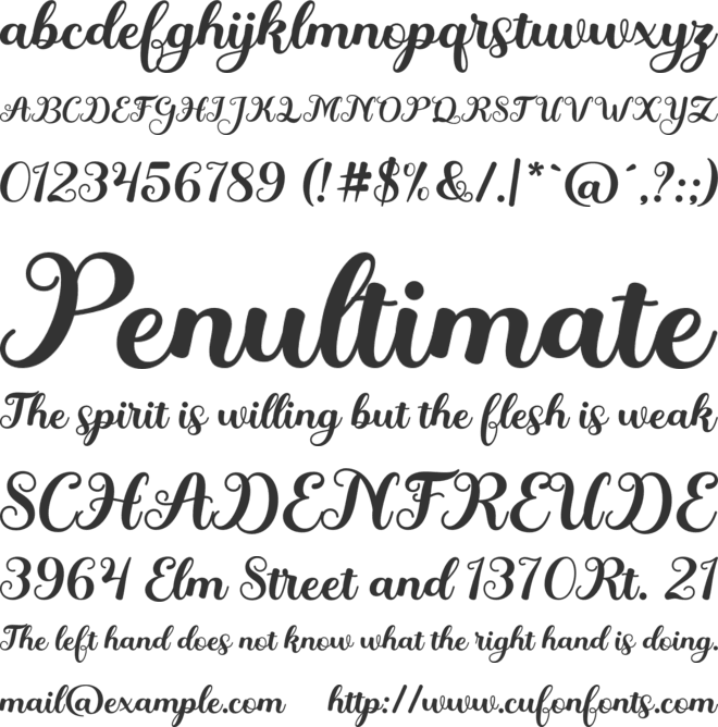 Costa Smeralda font preview