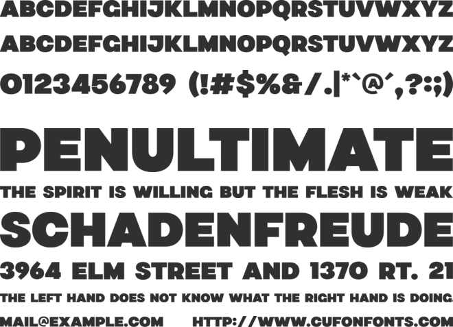 SS Headline font preview