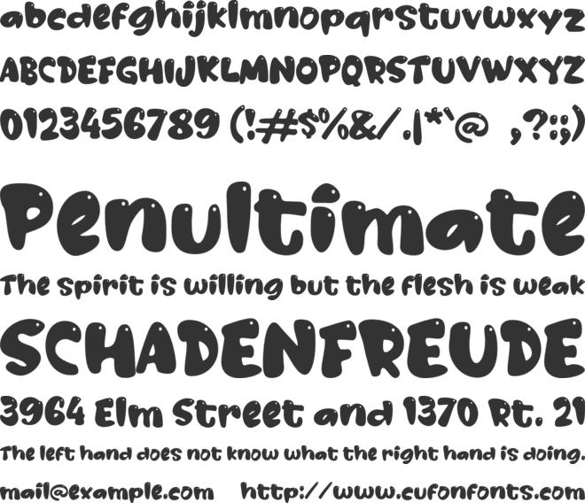 K Kadoku font preview