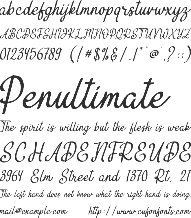The Abcastle font preview