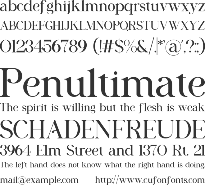 Reliora font preview