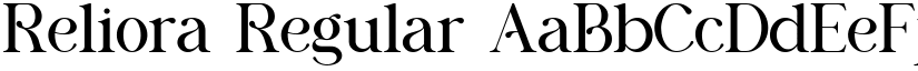 Reliora Regular font