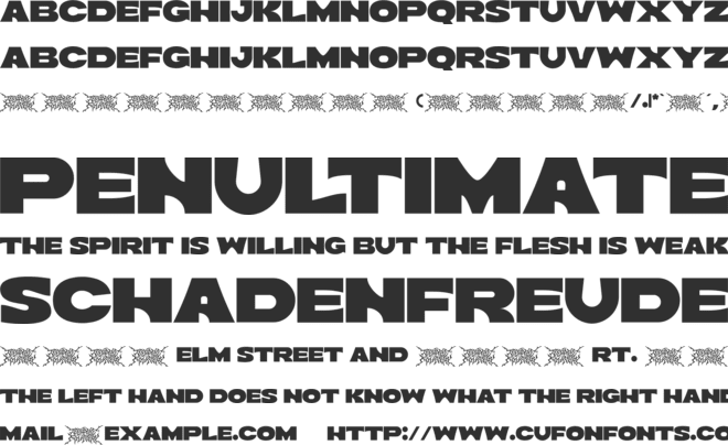 TF Spike font preview