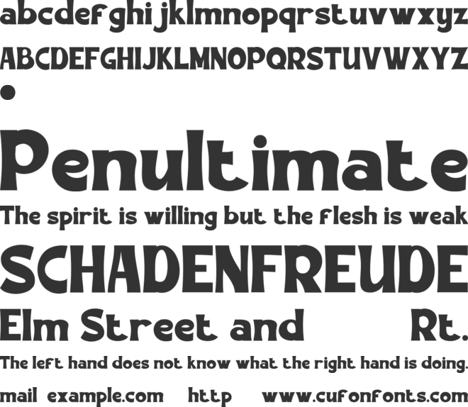 SAND SLACK - Thumbnails Font font preview