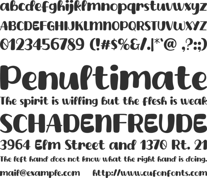 Coffee Normal font preview