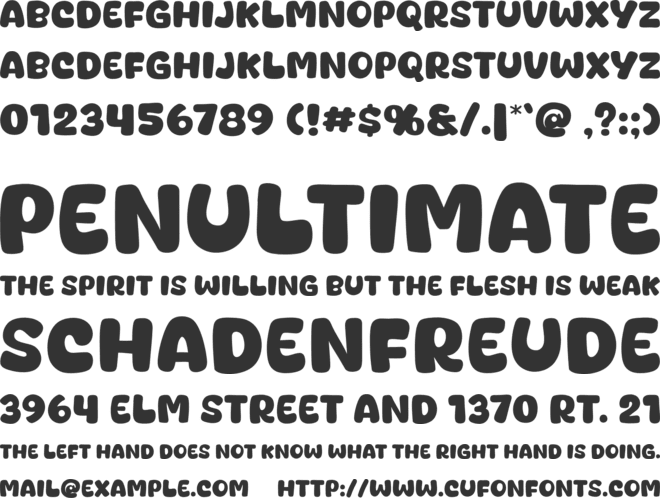 Juicy Fills font preview