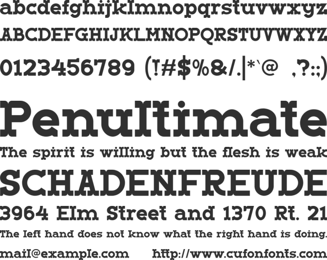 NORTH DUSTIC font preview