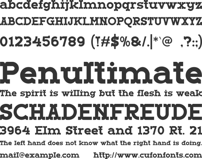 NORTH DUSTIC font preview