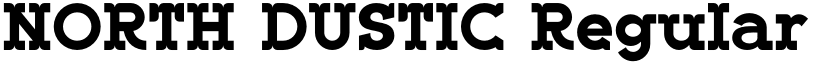 NORTH DUSTIC Regular font