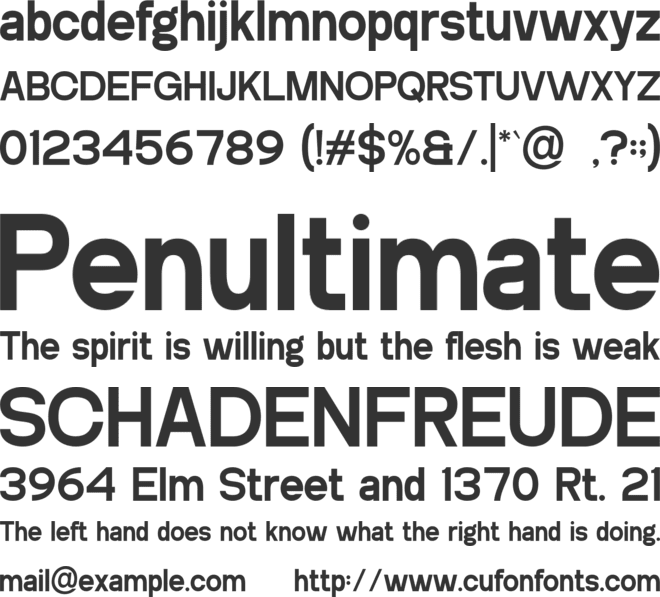 BONGER font preview