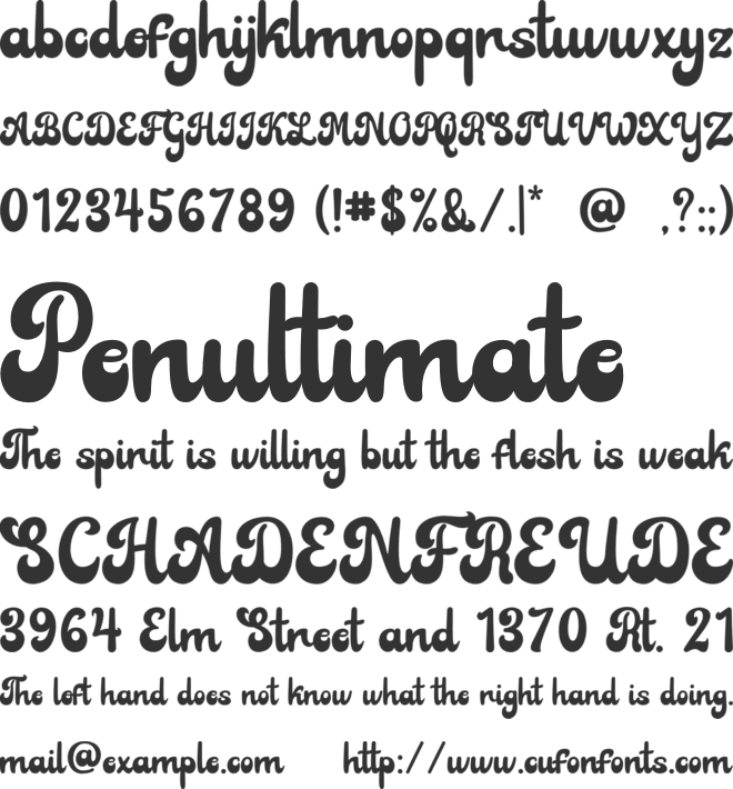 Retro Mama font preview