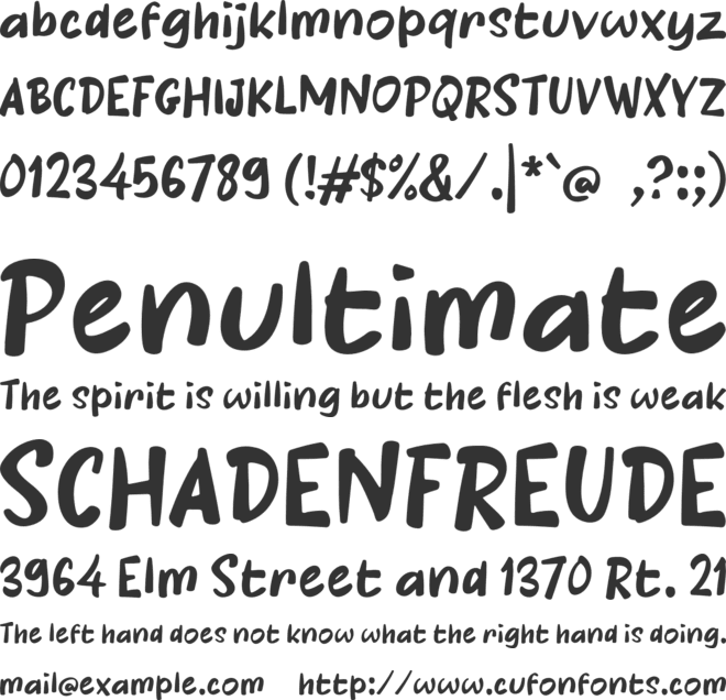 K Ketemu font preview