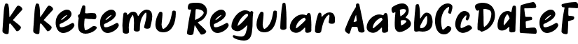 K Ketemu Regular font