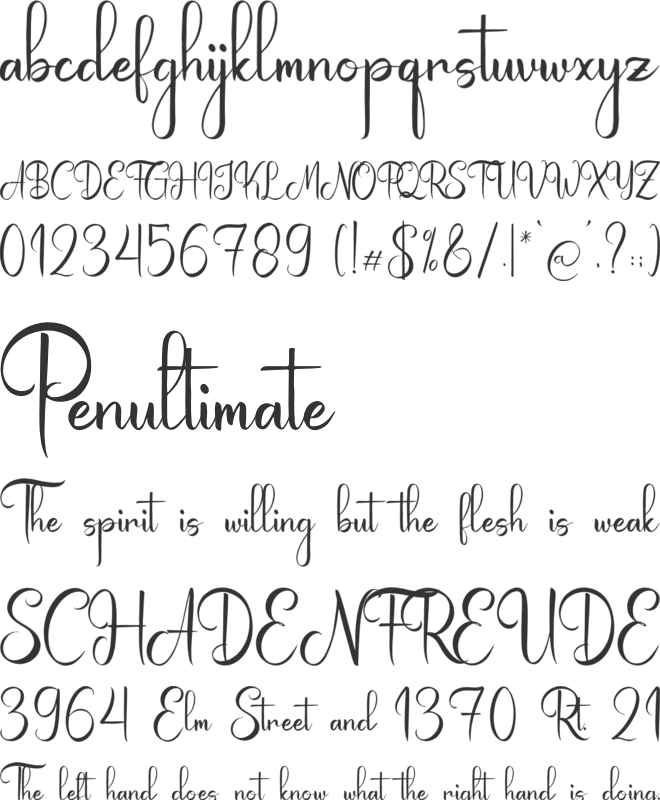 Famtehyo font preview