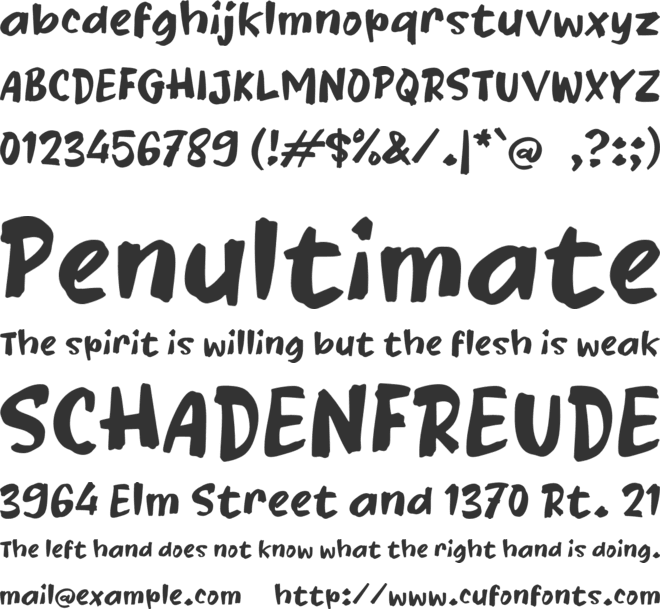 K Kamezo font preview