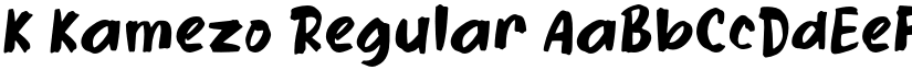 K Kamezo Regular font