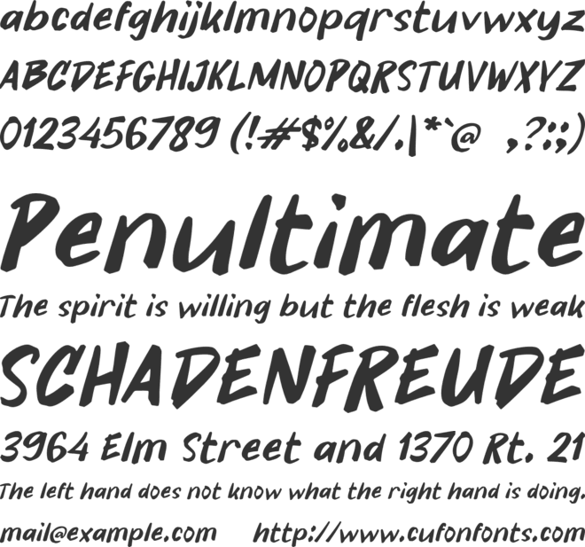 K Kemarin font preview