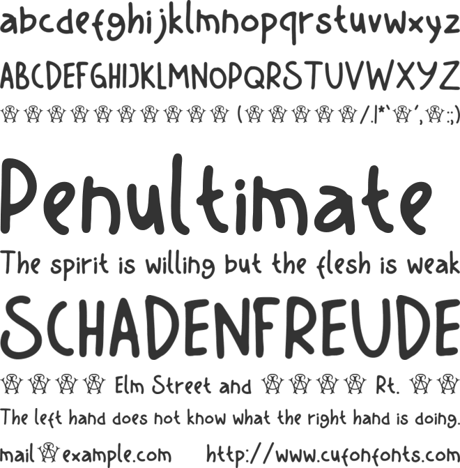 WS Handritn font preview
