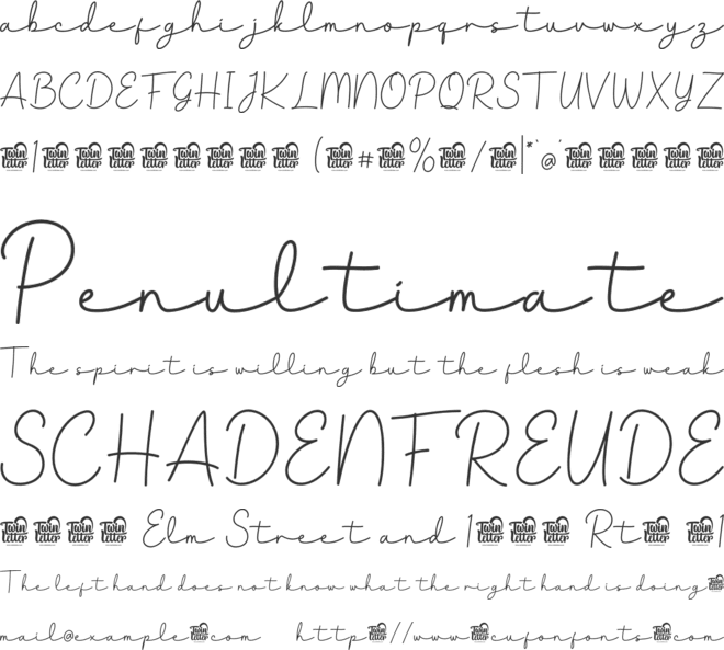 Ramsuty Trial font preview