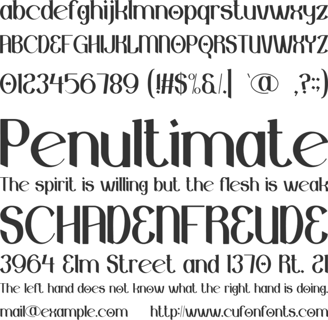 Kallhad font preview