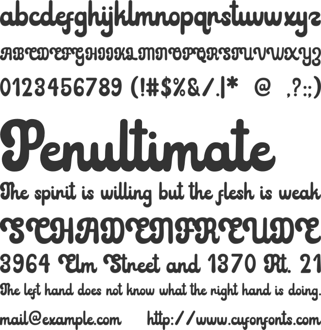 Retro Grunge font preview