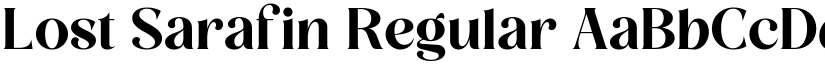 Lost Sarafin Regular font