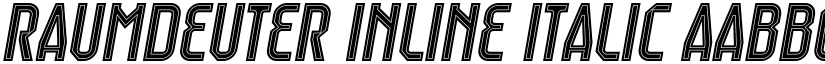 Raumdeuter Inline Italic font