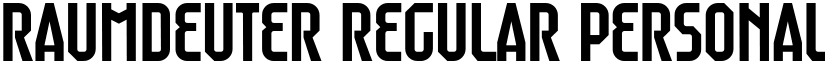 Raumdeuter Regular Personal font