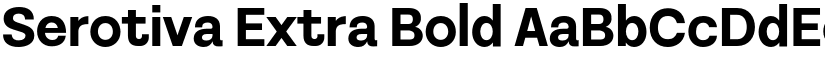 Serotiva Extra Bold font