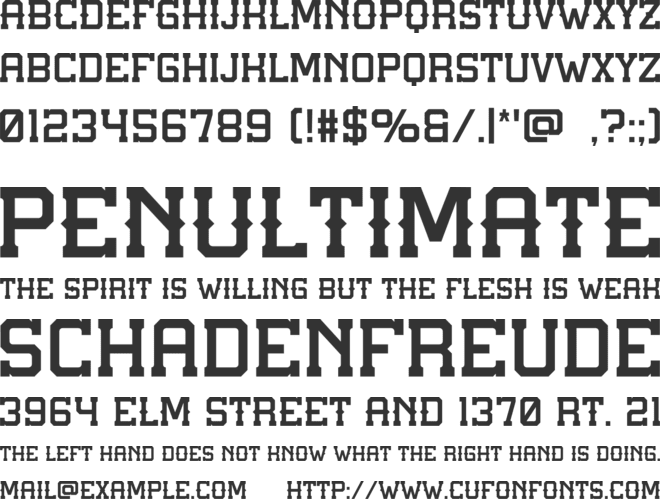 GUNSLINGER font preview